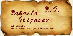 Mahailo Ilijašev vizit kartica